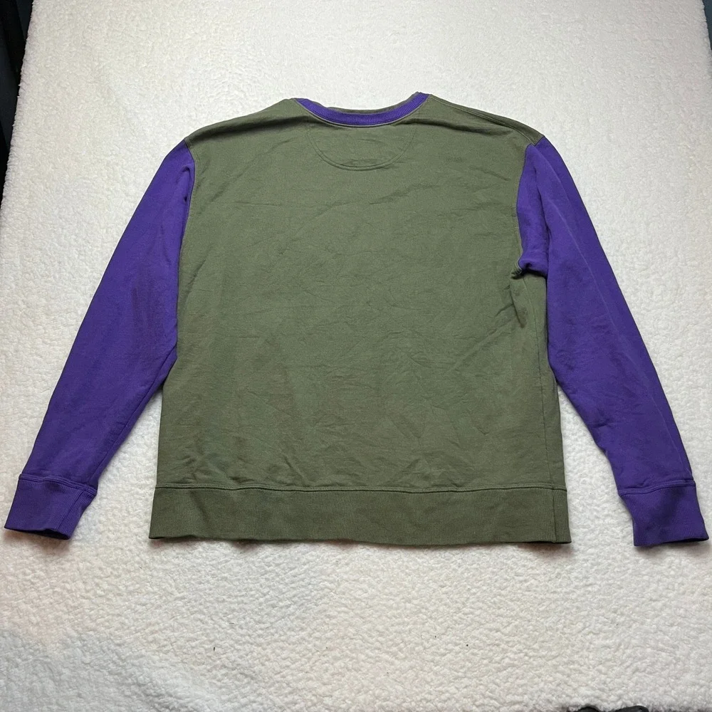 Champion Sweatshirt Mens‎ XL Green Purple AW966H Colorblock Crewneck Pullover